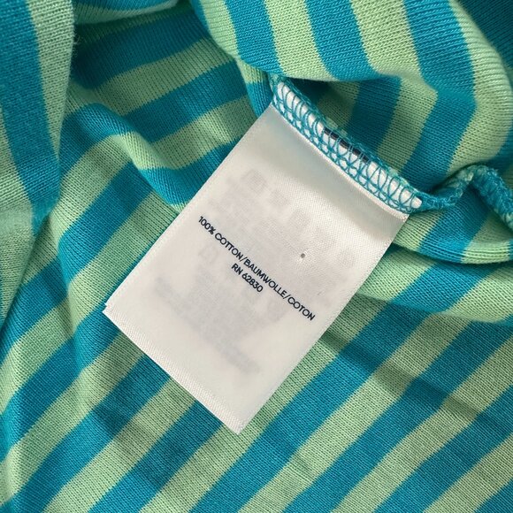 Lands' End Elbow Sleeve Striped Tee Shirt Women's SMALL 6/8 Cotton - Picture 5 of 5